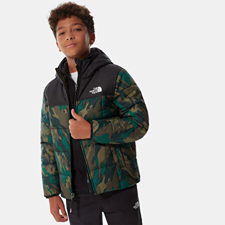 Erkek Cocuk Cift Tarafli Perrito Mont Evergreenmountaincamoprnt The North Face