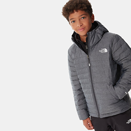 Erkek Cocuk Aconcagua Kaz Tuyu Kapusonlu Mont Tnf Medium Grey Heather The North Face