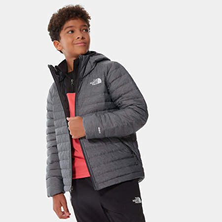 Erkek Cocuk Aconcagua Kaz Tuyu Kapusonlu Mont Tnf Medium Grey Heather The North Face