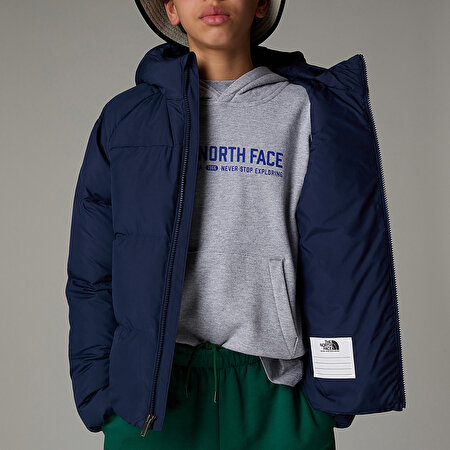 ERKEK ÇOCUK NORTH KAZ TÜYÜ KAPÜŞONLU MONT