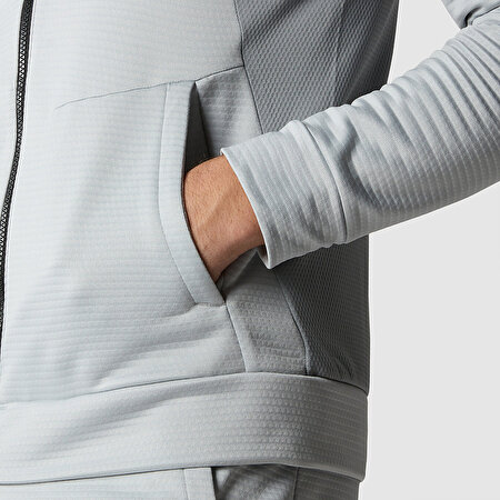 ERKEK MOUNTAIN ATHLETICS TAM BOY FERMUARLI POLAR KAPÜŞONLU ÜST