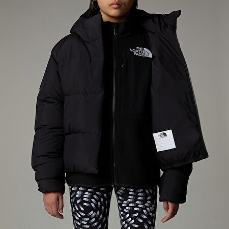 Kız Çocuk North Kaz Tüyü Kapüşonlu Mont