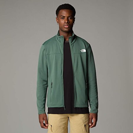Erkek Cedar Trail Grid Polar Tam Boy Fermuarlı Mont