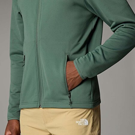 Erkek Cedar Trail Grid Polar Tam Boy Fermuarlı Mont