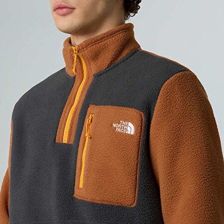 Erkek Yumiori 1/4 Fermuarlı Polar Mont