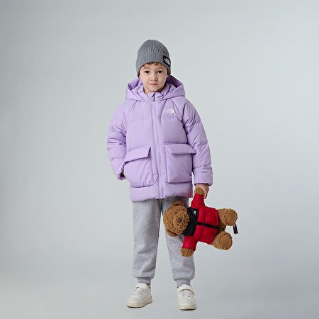 Çocuk North Kaz Tüyü Polar Astarlı Parka