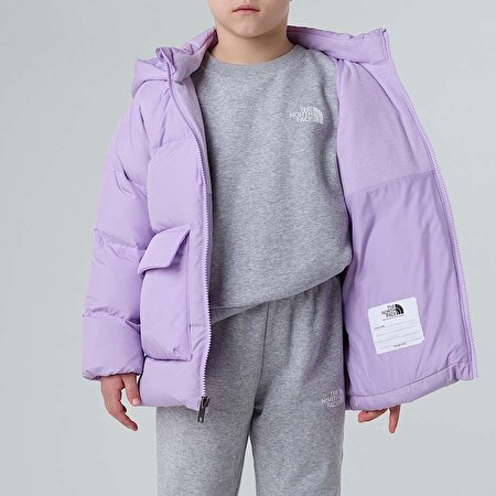 Çocuk North Kaz Tüyü Polar Astarlı Parka