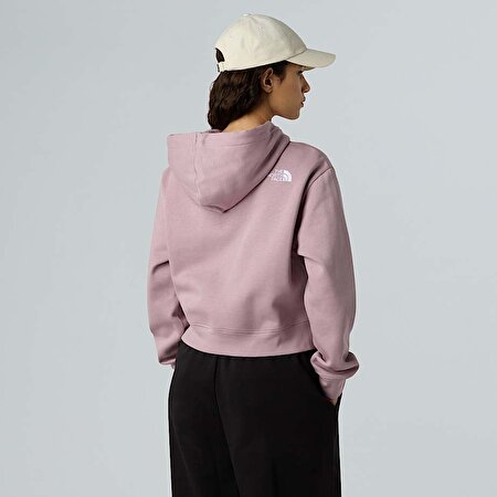 Kadın Essential Cropped Kapüşonlu Üst