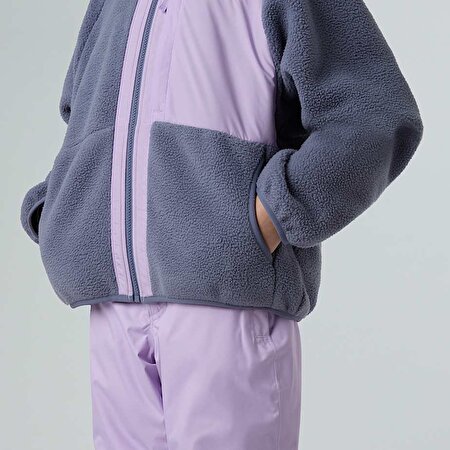 Kız Çocuk Yumiori Tam Boy Fermuarlı Polar Mont