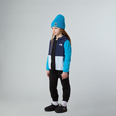 Çocuk Glacier Tam Boy Fermuarlı Kapüşonlu Polar