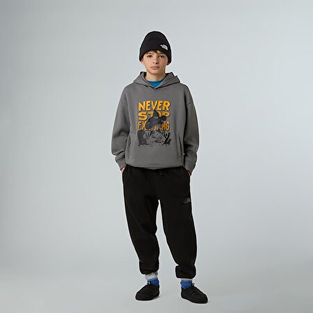 Erkek Çocuk Sports Oversize Görselli Kapüşonlu Üst
