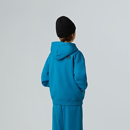 Erkek Çocuk Sports Oversize Görselli Kapüşonlu Üst