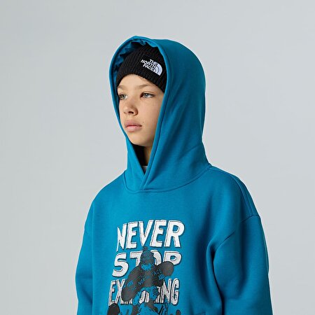 Erkek Çocuk Sports Oversize Görselli Kapüşonlu Üst