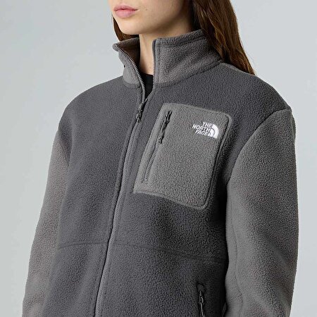 Kadın Yumiori Tam Boy Fermuarlı Polar Mont