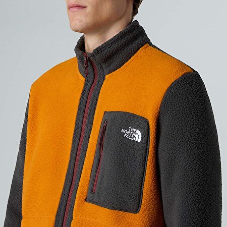 Erkek Yumiori Tam Boy Fermuarlı Polar Mont