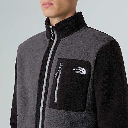 Erkek Yumiori Tam Boy Fermuarlı Polar Mont