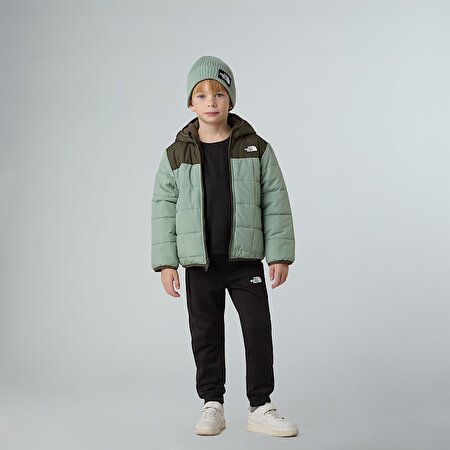 Çocuk Çift Taraflı Shasta Tam Boy Fermuarlı Kapüşonlu Mont