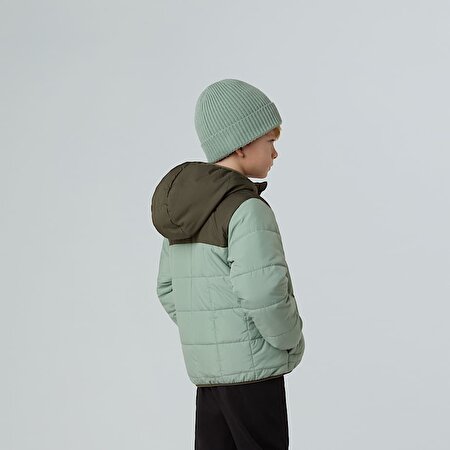 Çocuk Çift Taraflı Shasta Tam Boy Fermuarlı Kapüşonlu Mont