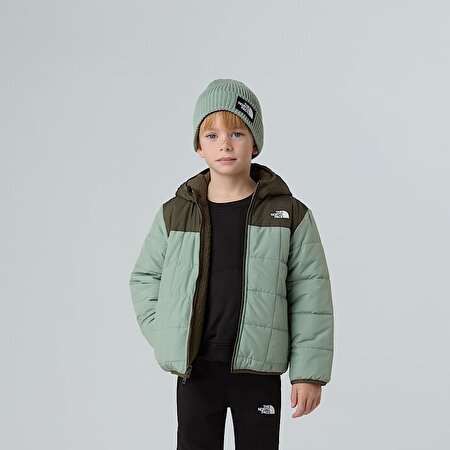 Çocuk Çift Taraflı Shasta Tam Boy Fermuarlı Kapüşonlu Mont