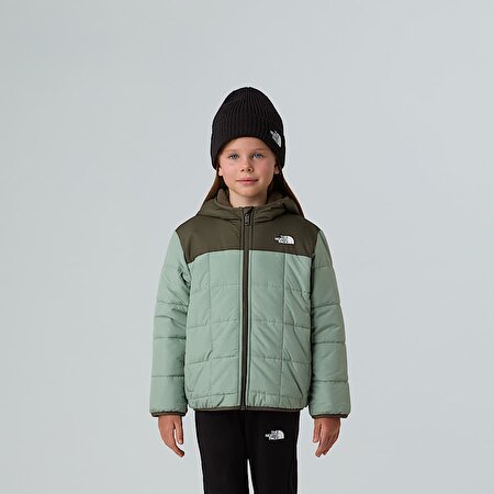 Çocuk Çift Taraflı Shasta Tam Boy Fermuarlı Kapüşonlu Mont