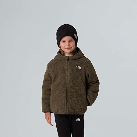 Çocuk Çift Taraflı Shasta Tam Boy Fermuarlı Kapüşonlu Mont