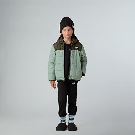 Çocuk Çift Taraflı Shasta Tam Boy Fermuarlı Kapüşonlu Mont