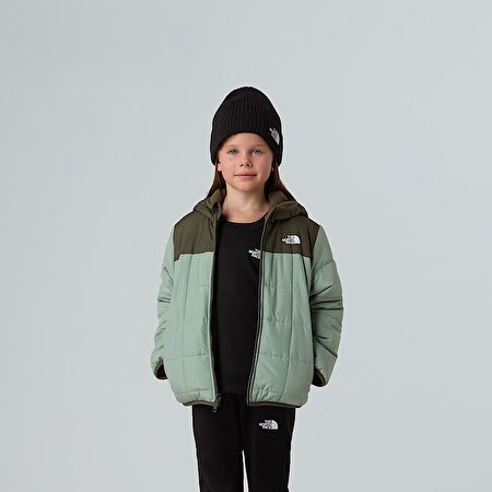 Çocuk Çift Taraflı Shasta Tam Boy Fermuarlı Kapüşonlu Mont