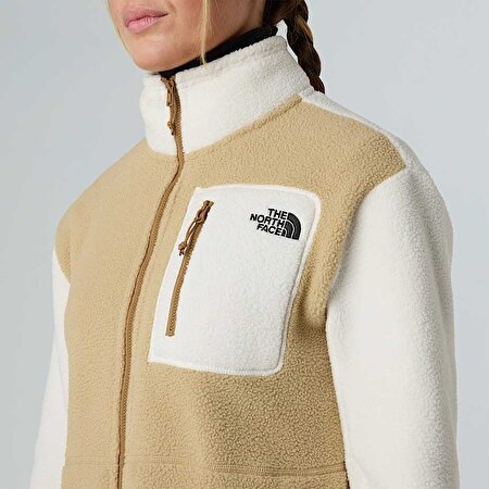 Kadın Yumiori Tam Boy Fermuarlı Polar Mont