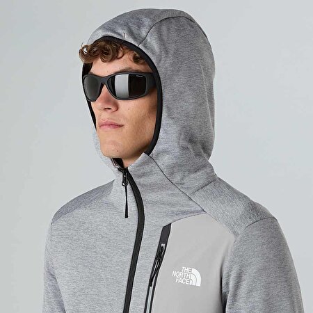 Erkek Mountain Athletics Tam Boy Fermuarlı Kapüşonlu Polar