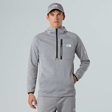 Erkek Mountain Athletics 1/4 Fermuarlı Kapüşonlu Polar