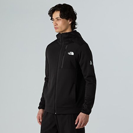Erkek Mountain Athletics Tam Boy Fermuarlı Kapüşonlu Polar