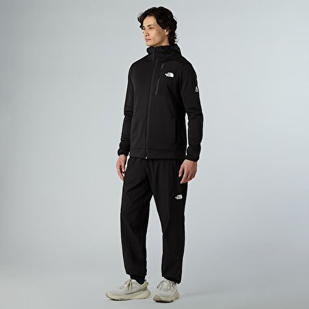 Erkek Mountain Athletics Tam Boy Fermuarlı Kapüşonlu Polar