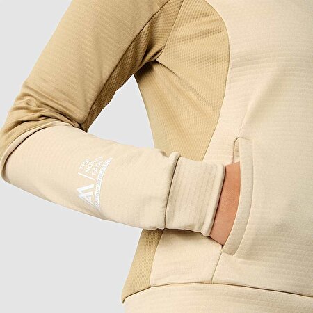 KADIN MOUNTAIN ATHLETICS TAM BOY FERMUARLI POLAR KAPÜŞONLU ÜST