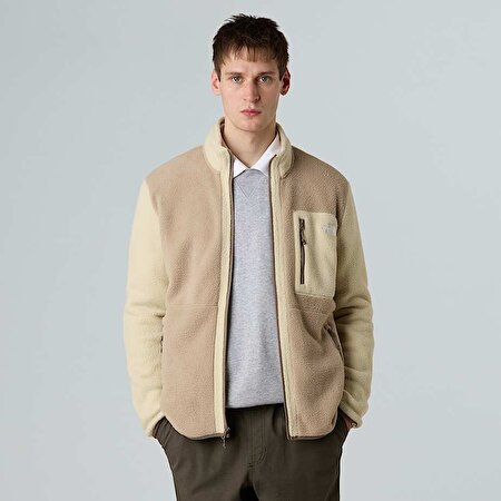 Erkek Yumiori Tam Boy Fermuarlı Polar Mont