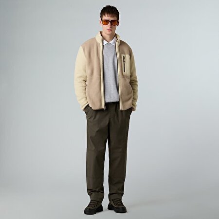 Erkek Yumiori Tam Boy Fermuarlı Polar Mont