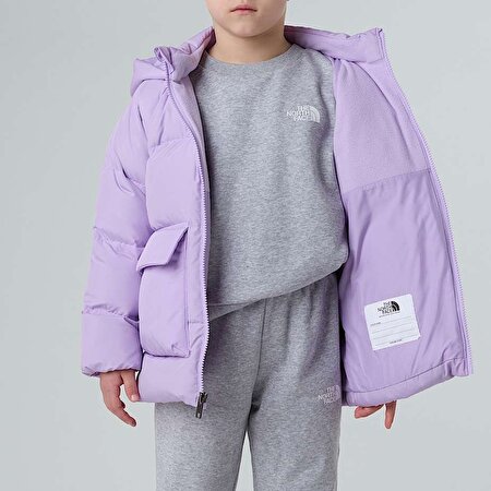 Çocuk North Kaz Tüyü Polar Astarlı Parka