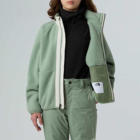 Kız Çocuk Yumiori Tam Boy Fermuarlı Polar Mont