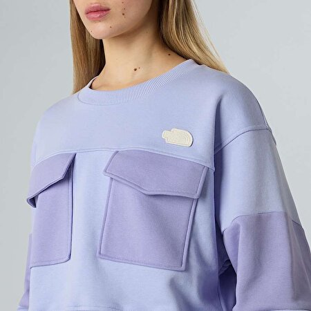 Kadın Terry Oversized Cropped Sweatshirt