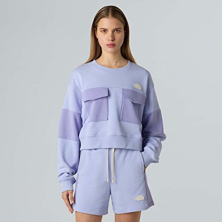 Kadın Terry Oversized Cropped Sweatshirt