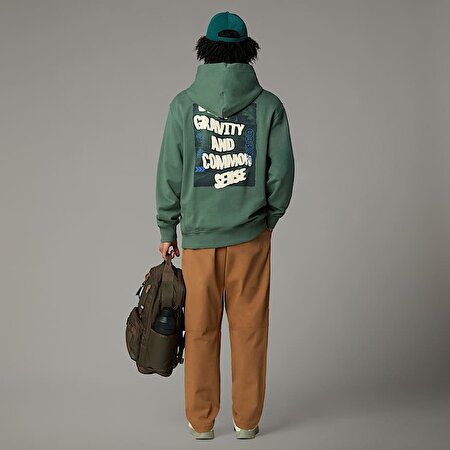 Erkek Heritage Graphic Relaxed Kapüşonlu Üst