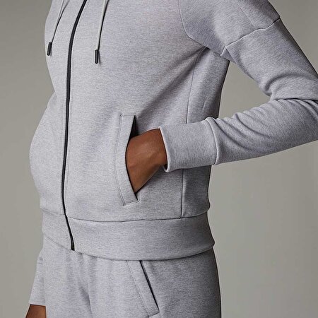 Kadın Reaxion Polar Tam Boy Fermuarlı Kapüşonlu Üst