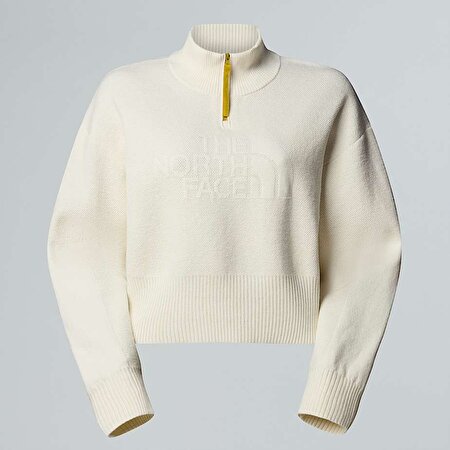 Kadın Yarım Fermuarlı Logo Sweatshirt