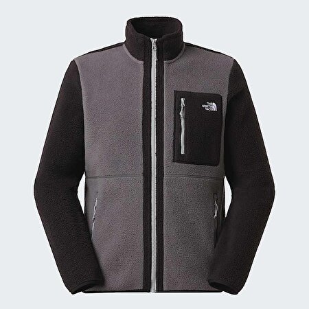 Erkek Yumiori Tam Boy Fermuarlı Polar Mont