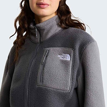 Kadın Yumiori Tam Boy Fermuarlı Polar Mont