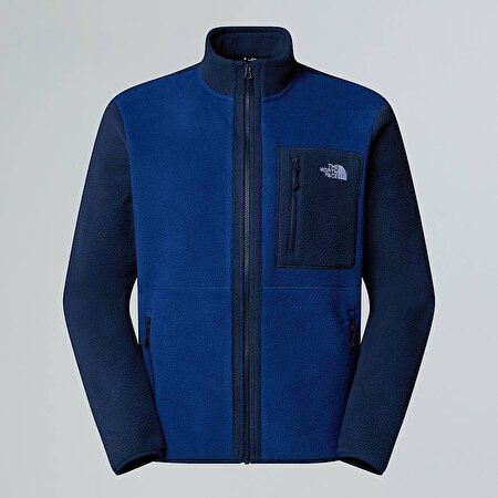 Erkek Yumiori Tam Boy Fermuarlı Polar Mont