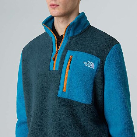 Erkek Yumiori 1/4 Fermuarlı Polar Mont