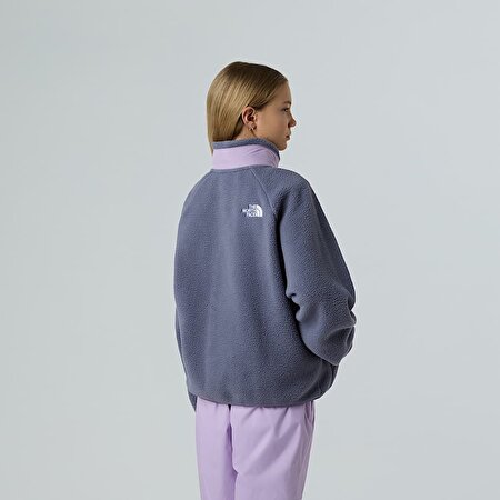 Kız Çocuk Yumiori Tam Boy Fermuarlı Polar Mont