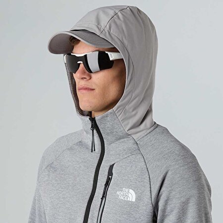 Erkek Mountain Athletics 1/4 Fermuarlı Kapüşonlu Polar