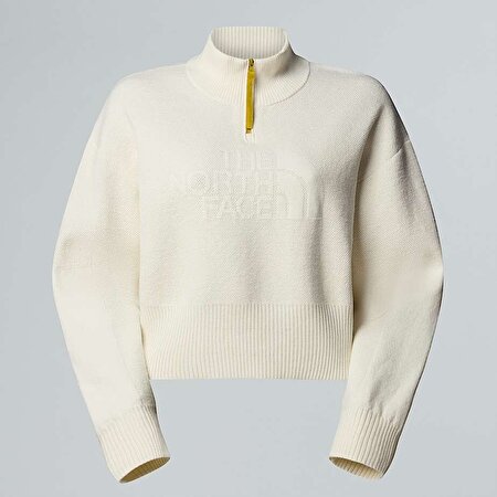 Kadın Yarım Fermuarlı Logo Sweatshirt