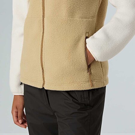 Kadın Yumiori Tam Boy Fermuarlı Polar Mont